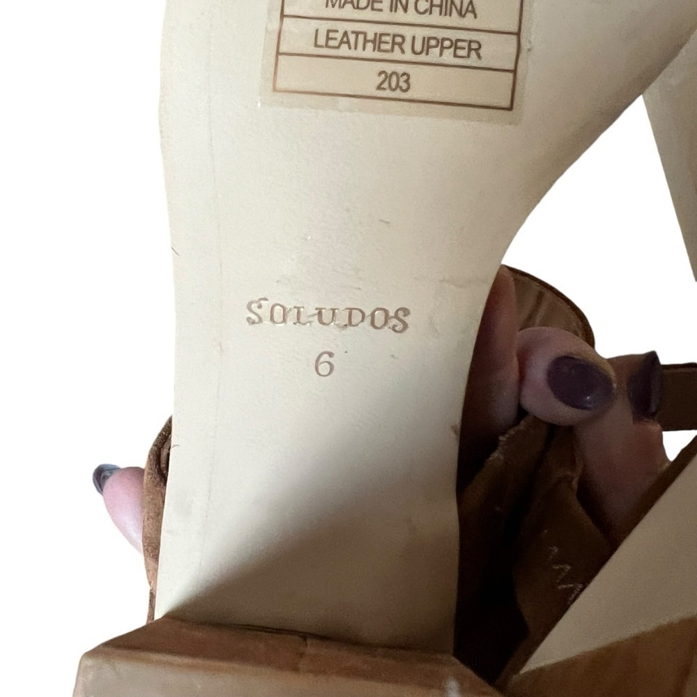 SOLUDOS Ines Heel - Walnut Sz 6 - Picture 8 of 10